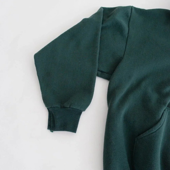 Vintage 90S Niagara Falls Canada Embroidered Green Boxy Fit Pullover Sweatshirt - Picture 7 of 9